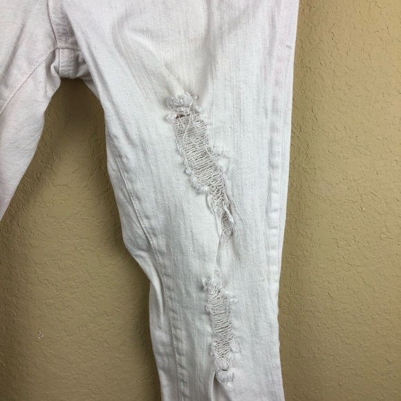 Forever 21 Womens Jeans, White Slim Distressed 26 - Picture 5 of 8
